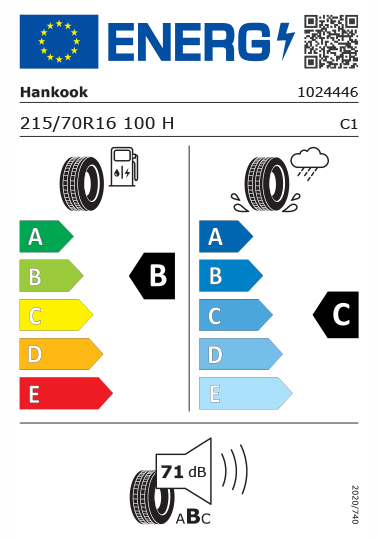 Kia Tyre Label - hankook-1024446-215-70R16