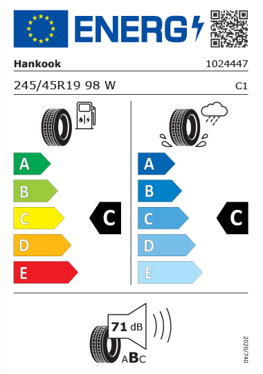 Kia Tyre Label - hankook-1024447-245-45R19